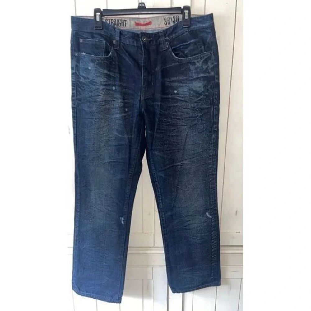 Converse One Star Premium Denim Vintage Straight distressed Jeans size 36 x 30